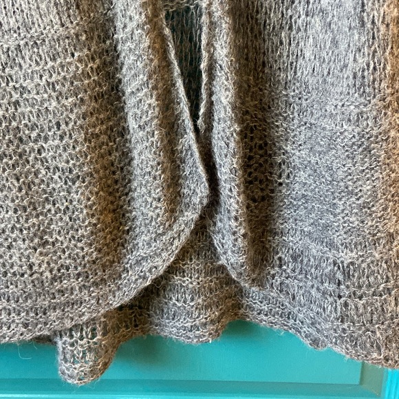 EILEEN FISHER OPEN FRONT CARDIGAN SWEATER , Size Large Alpaca/Wool Blend - Picture 6 of 9